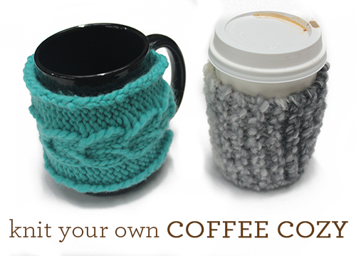 knit your own coffee cozy