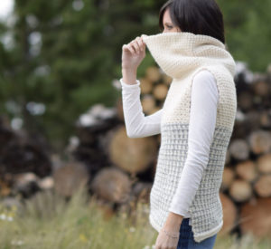 Easy Crochet Cowled Sweater Vest