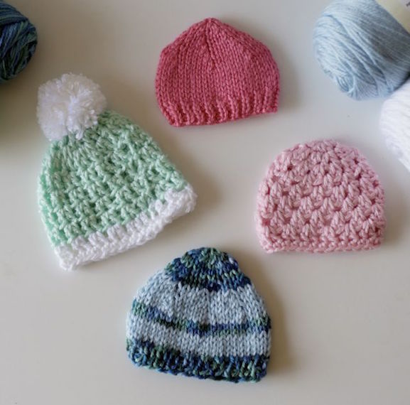 knitted newborn hats for hospitals