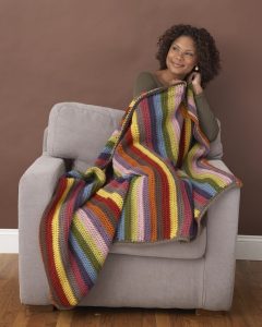 Crochet Pattern Stripes Blanket