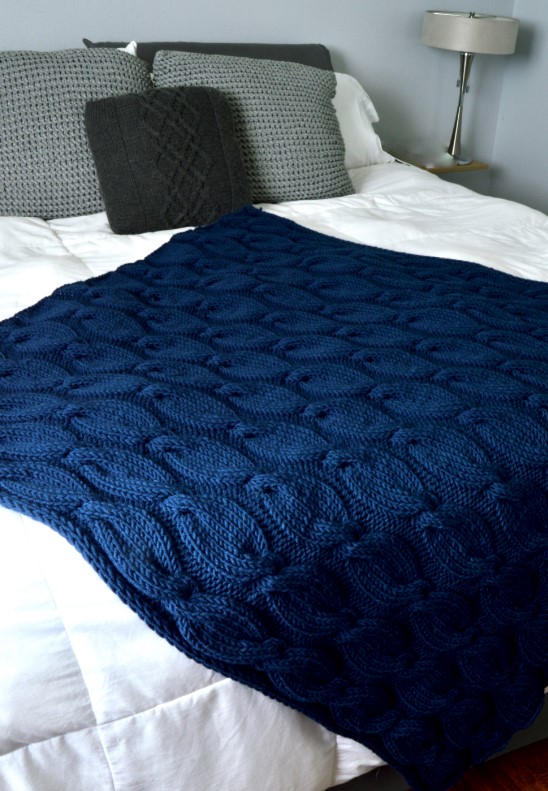 Knit Cabled Blanket (Makenzie Alvarez)