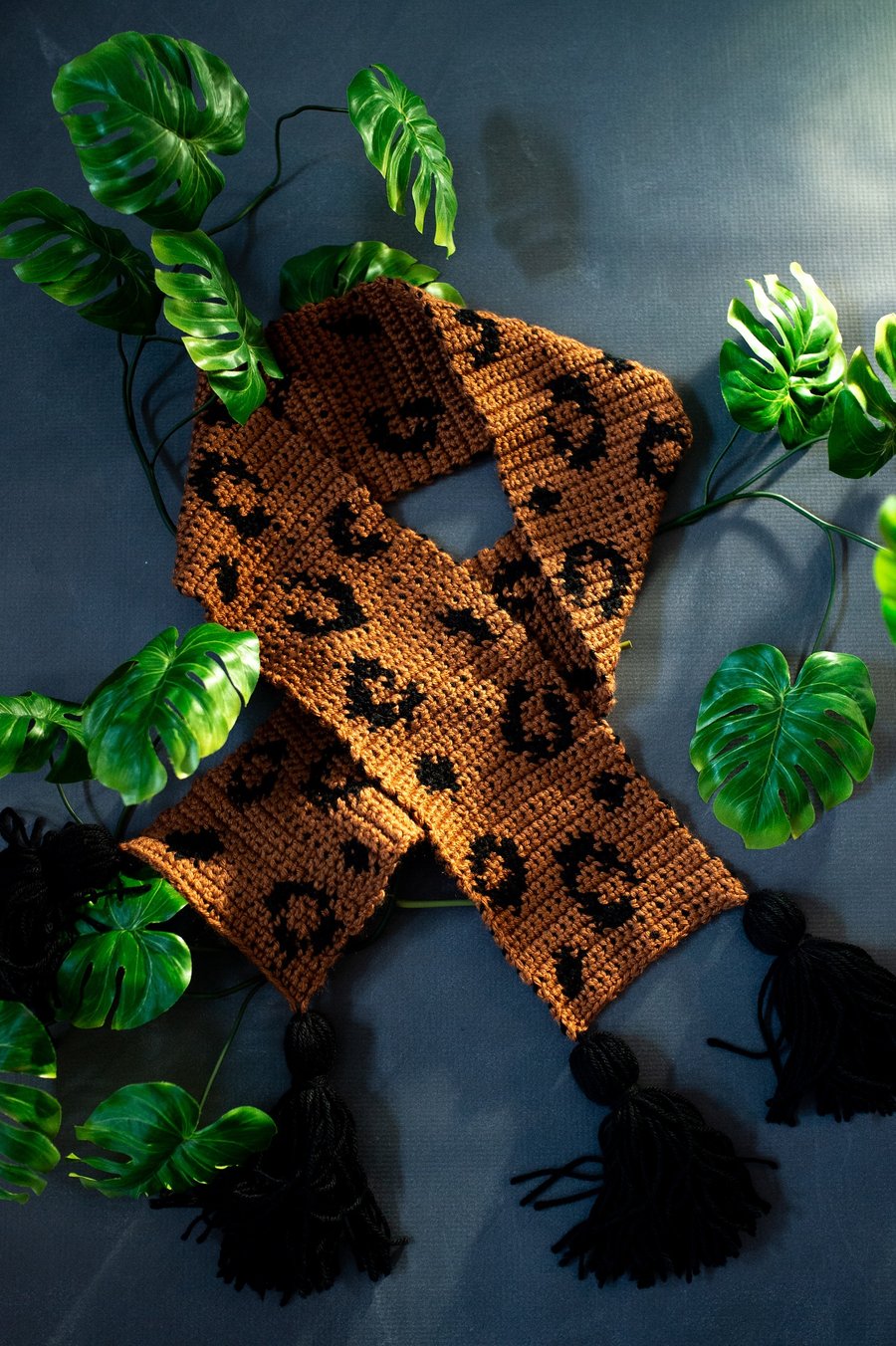 Leopard Print Scarf Crochet