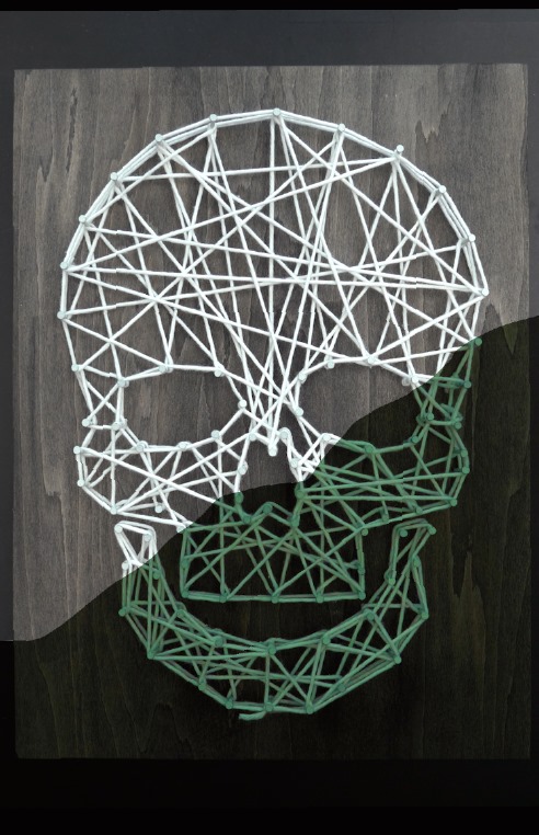 Dark Skull String Art Template