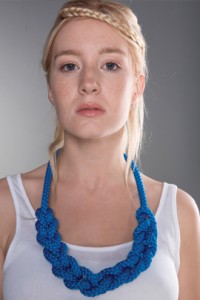 oversized crochet chain necklace