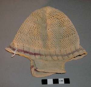A lacy hat found near Lake Titicaca in Peru
