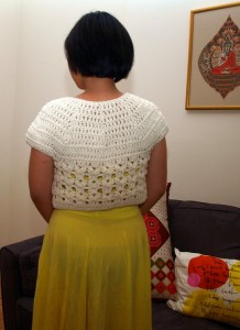 Finished Cardigan Back View
