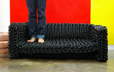 knitted plastic sofa