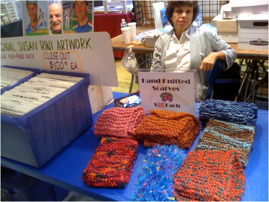 Handknit Scarves at a Local Show