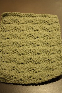 Green basic shell stitch pattern
