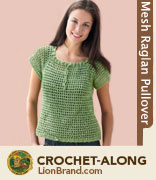 Mesh Raglan Pullover Crochet Along
