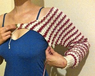 Knit Sweater Partially Completed