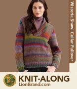 Announcing our Fall Knit-Along Featuring the Wisteria Shawl Collar