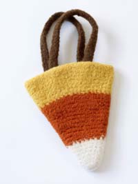 Felted Candy Corn Bag