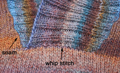 Seam and Whip Stitch Detail