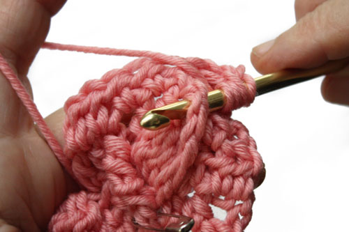 Front post half treble crochet