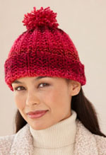 Free Knitting Pattern: Rosy Ribbed Hat