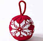 Knit Fair Isle Snowflake Ornament