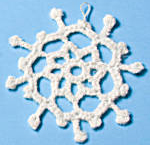 Crochet Felted Holiday Snowflakes