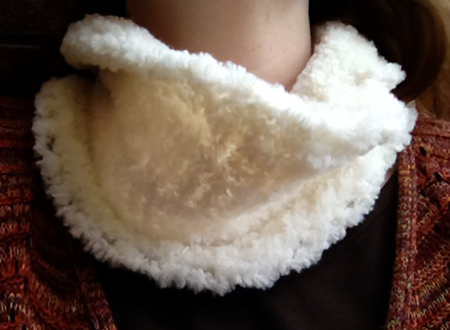Ridged Cowl in Luxe Fur