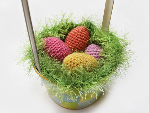 Finished Basket with Easter Eggs