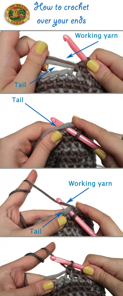 How to Crochet Over Your Ends
