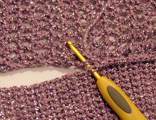 Seaming Your Glittery Shrug