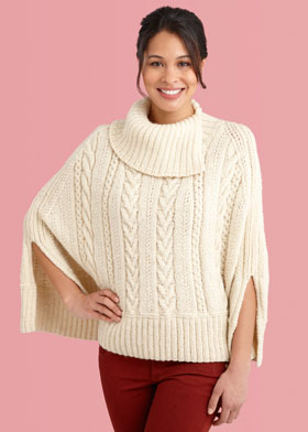 Knit Galway Poncho