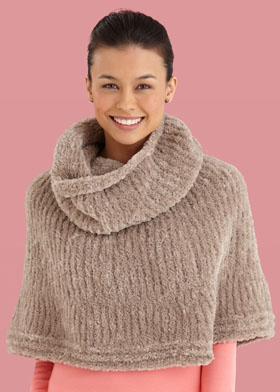 Knit Hooded Poncho