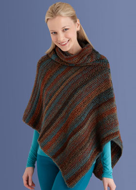 Crochet Cowl Neck Poncho