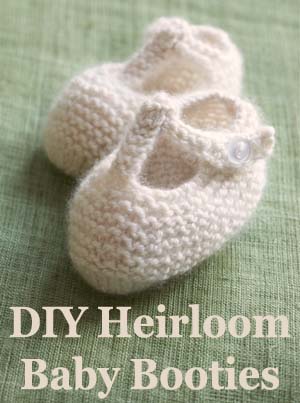 DIY Heirloom Baby Booties