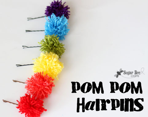 Pom Pom Hairpins