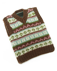 Knit Tablet (iPad) Fair Isle Tech Vest