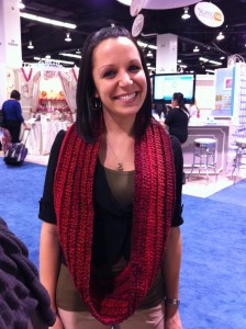 Jessica in her finished cowl