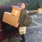 Give Karlye a hand for carrying all those boxes