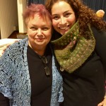 Nancy Boccuzzi, President of the Soundview Knitting Guild and Shira Blumenthal