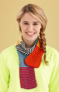 Knit Colorful Striped Scarf