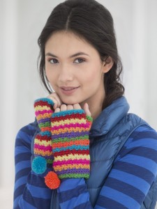 Crochet Striped Wristers