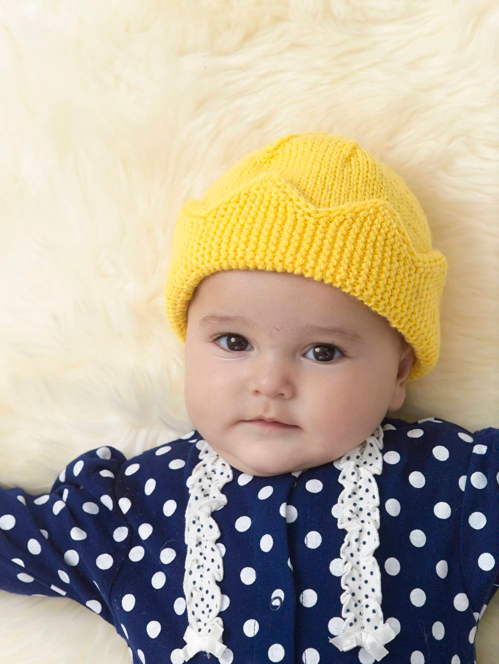 Knit Baby Crown Hat