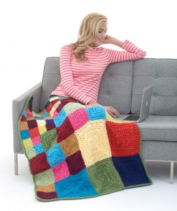 Crochet Bright Squares Afghan