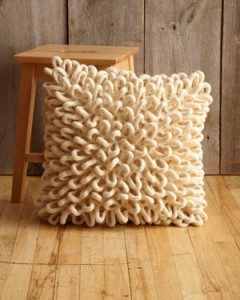 Knit Felted Little Loops Pillow