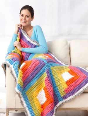 9 Log Cabin Afghan Patterns to Celebrate Log Cabin Day | Lion Brand ...