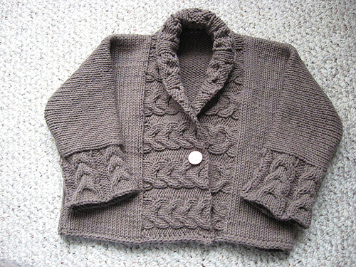 Knit Reverse Cable Rib Baby Jacket