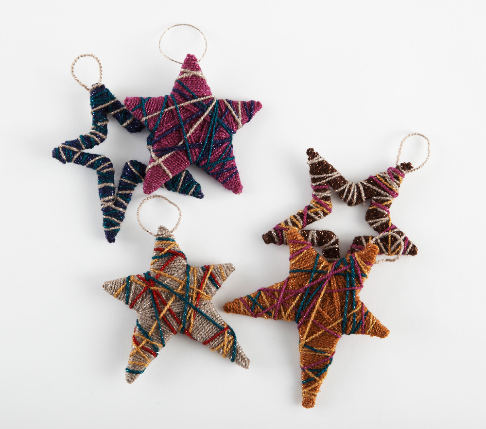Wrapped Star Ornaments made with Bonbons®