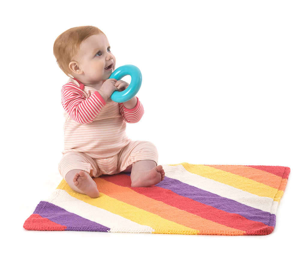 Knit Bright 'N Easy Blankie in Modern Baby®