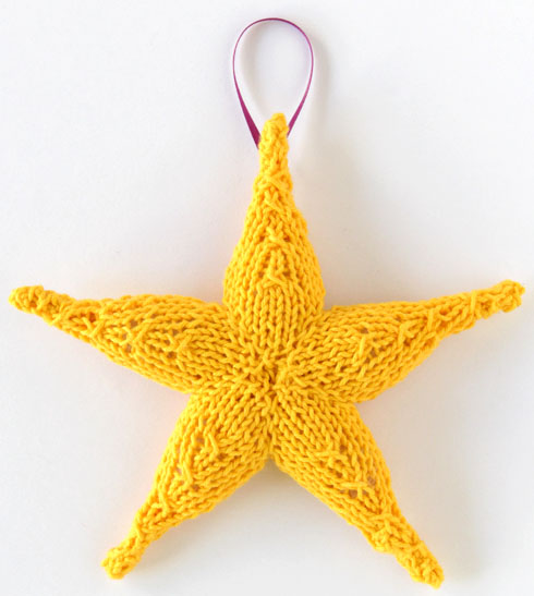 Knit Star Ornament