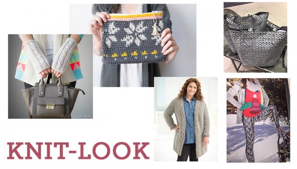 Knit-Look Tapestry Bag