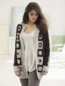 Graphic Statement Cardigan (Crochet)