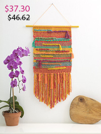 Loom Woven Fiesta Wall Hanging Weave