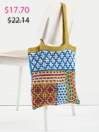 Slip Stitch Mosaic Tote Pattern Knit