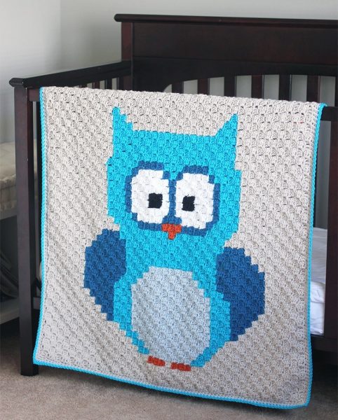 Baby Owl Corner to Corner Blanket